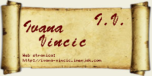 Ivana Vinčić vizit kartica